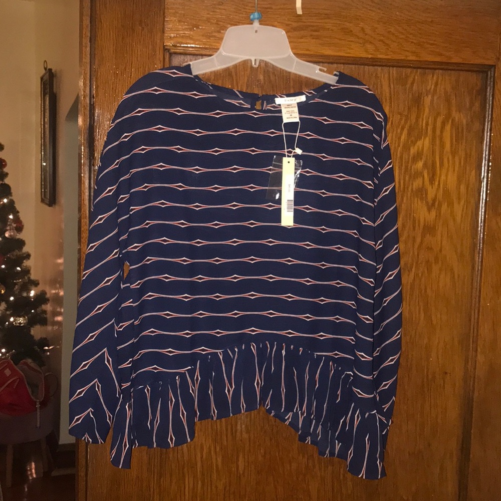 Print peplum blouse